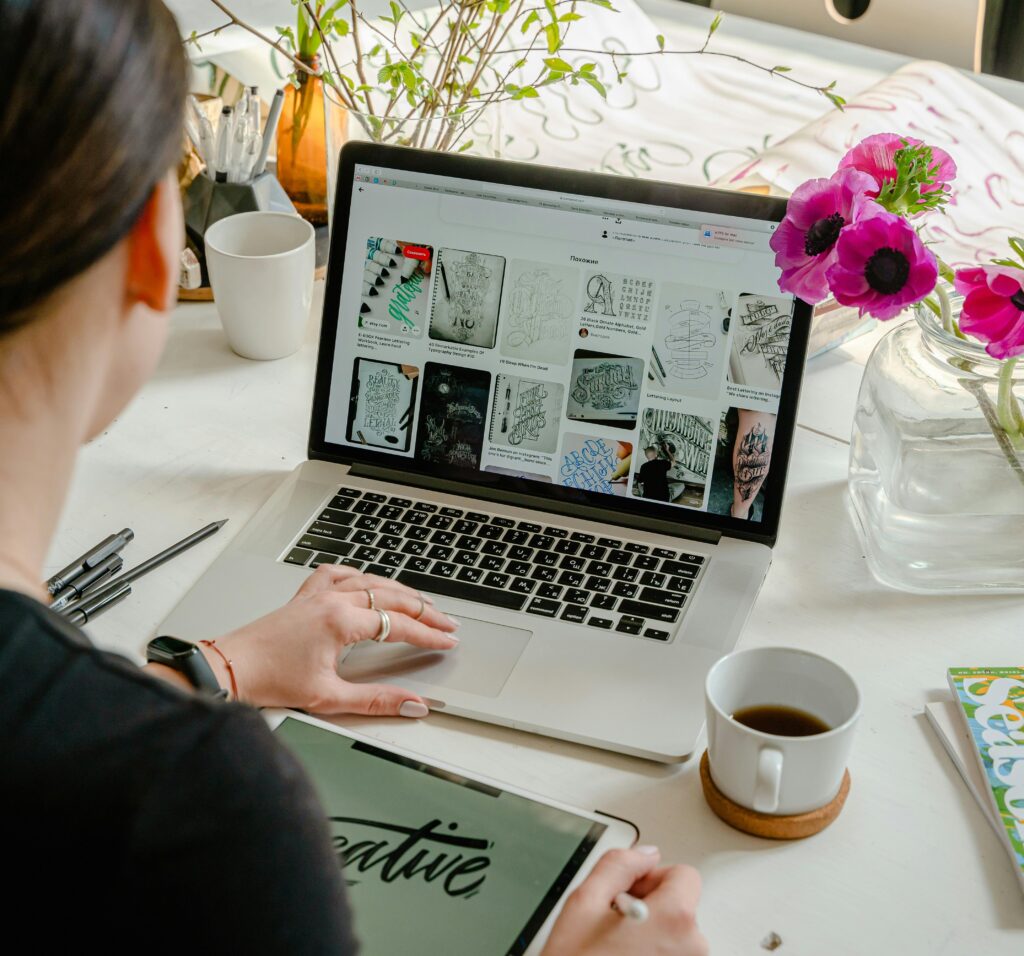 women using laptop